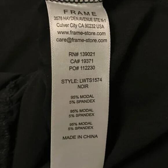 Frame Agnes Jersey Knit Top Blouse Puff Sleeve Ruched Shirred Black V Neck S - Picture 10 of 12